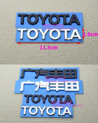3D black Silver Car Trunk Tail Sticker Emblem Badge Decals Decoration For Toyota Corolla Camry Yaris Chr Auris RAV4 hilux logo