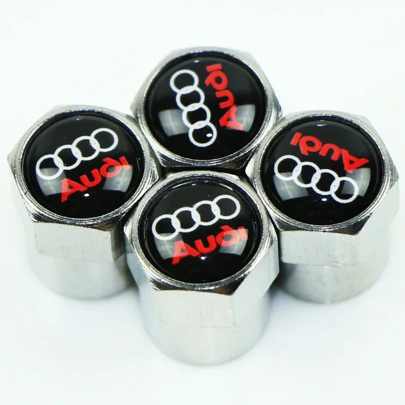 4 pcs Car Tire Wheel Valve Stem Caps protection cover For Audi a3 a4 a5 a6 a7 a8 b5 b6 b7 b8 c6 c7 c8 8v 8p car accessories