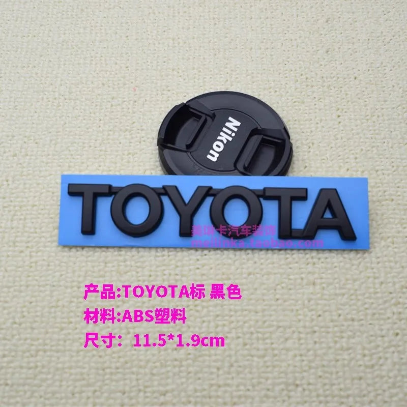 3D black Silver Car Trunk Tail Sticker Emblem Badge Decals Decoration For Toyota Corolla Camry Yaris Chr Auris RAV4 hilux logo