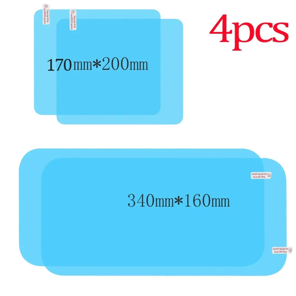 1-4pcs Car Rainproof Film Anti Fog Car Sticker Car Mirror Window Clear Film Rain Proof Waterproof Film Auto Sticker Accessories