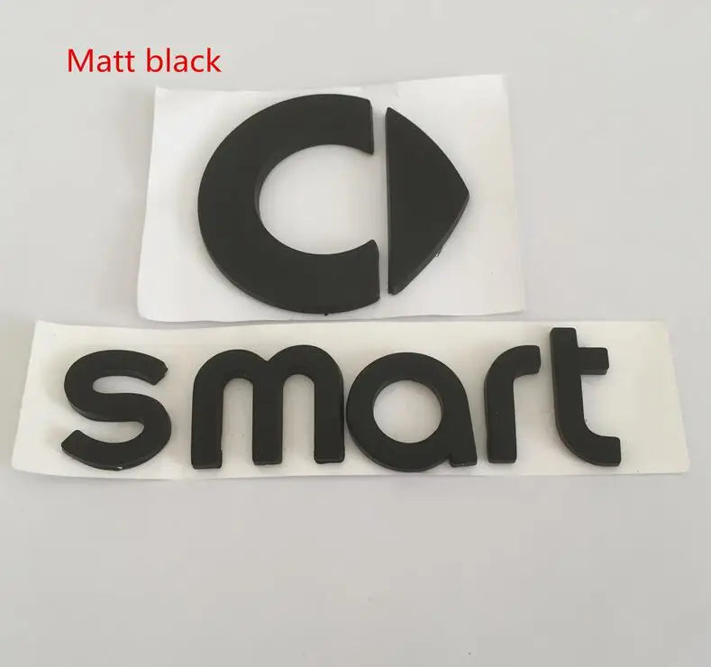 1pcs 3D ABS forsmart Car letters Front Hood Emblem Bonnet Sticker Rear tail Trunk Badge Decal Styling auto accessories