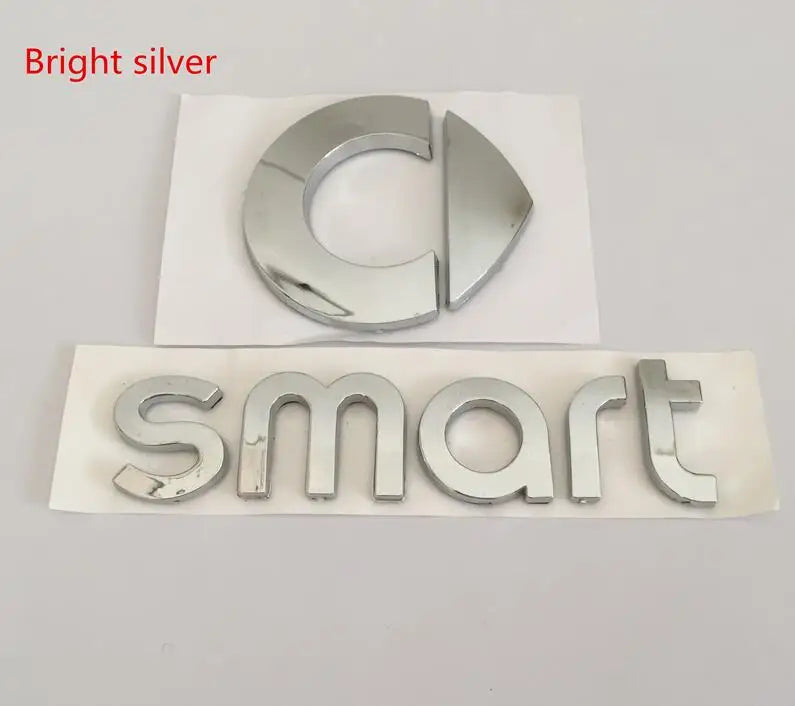 1pcs 3D ABS forsmart Car letters Front Hood Emblem Bonnet Sticker Rear tail Trunk Badge Decal Styling auto accessories