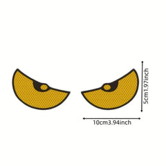2pcs/Set Reflective Car Stickers - Improve Your Vehicle's Visibility and Safety with Devil Eye Stickers!