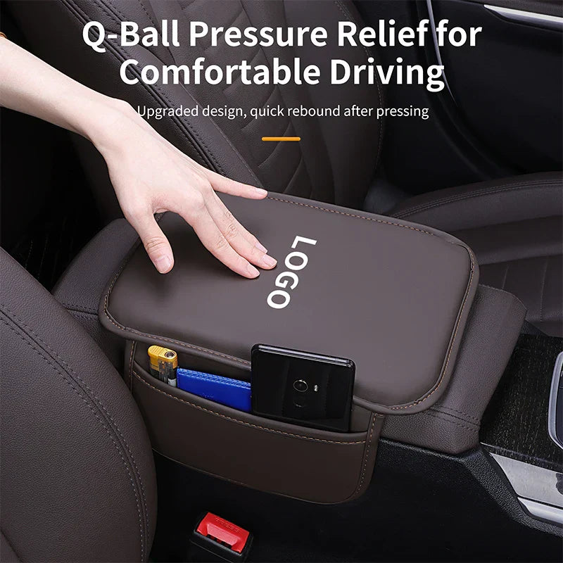 Leather Car Armrest Box Mats Auto Center Console Cover For Hyundai Tucson IX35 I30 I20 Kona Coupe Veloster I40 Getz Accessories