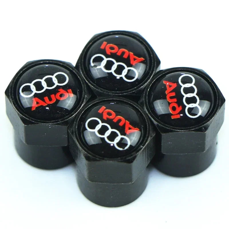 4 pcs Car Tire Wheel Valve Stem Caps protection cover For Audi a3 a4 a5 a6 a7 a8 b5 b6 b7 b8 c6 c7 c8 8v 8p car accessories