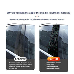 2pcs 50x25cm Honeycomb Car Stickers Car B-pillar Vinyl Decals Waterproof Auto Center Pillar Sticker Cover Scratches