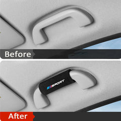 غطاء حزام مقعد السيارة 2 قطع، واقي مقبض باب سقف السيارة لسيارات BMW X1 X3 X5 E70 F15 F48 G30 G20 F30 F10 E90 E60 Z4