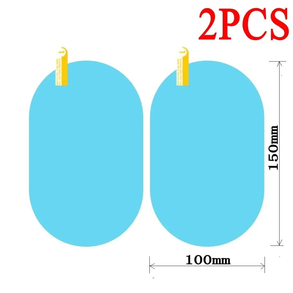 1-4pcs Car Rainproof Film Anti Fog Car Sticker Car Mirror Window Clear Film Rain Proof Waterproof Film Auto Sticker Accessories