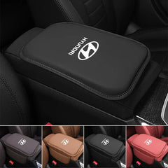 Leather Car Armrest Box Mats Auto Center Console Cover For Hyundai Tucson IX35 I30 I20 Kona Coupe Veloster I40 Getz Accessories