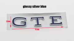 1PC 3D ABS GTE Car Letter Logo Sticker Tail Bumper Badge Auto Rear Trunk Emblem Accessories DZ